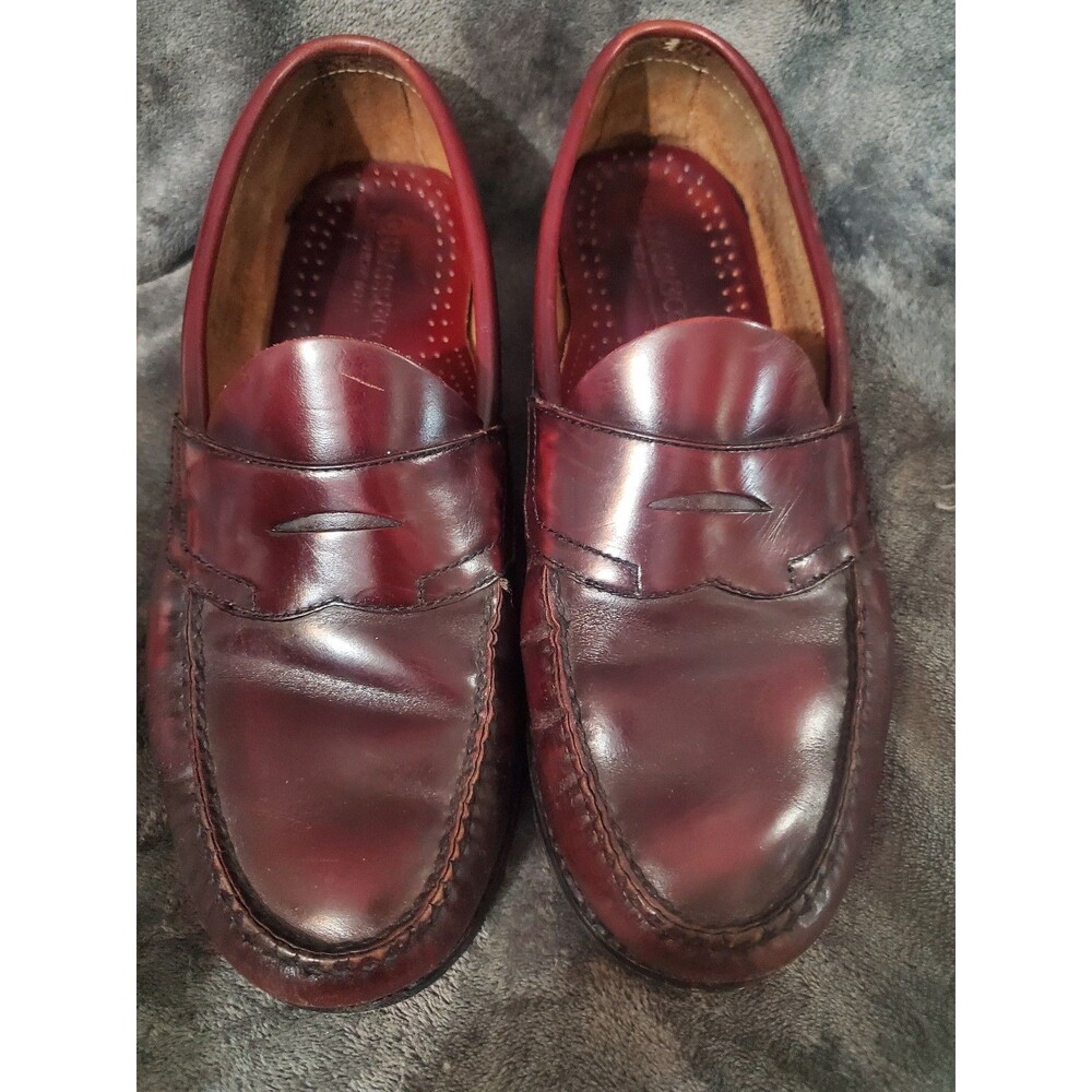 Vintage G.H. Bass Men's Burgundy Leather Penny Loafer Shoes